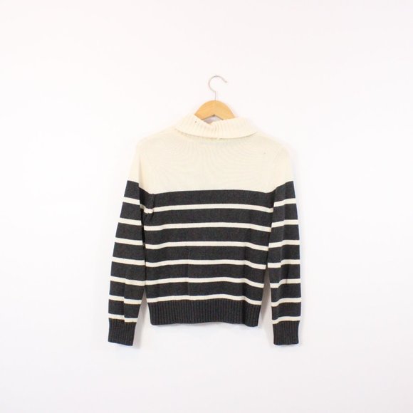 *Pria Grey & White Striped Turtleneck - Picture 6 of 6